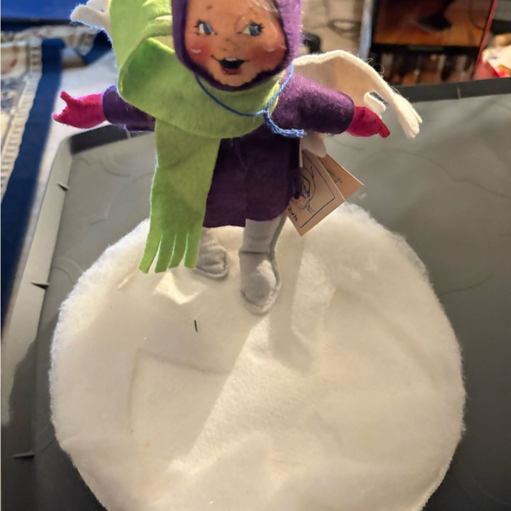 Annalee Purple‎ and Green Angel with White Wings